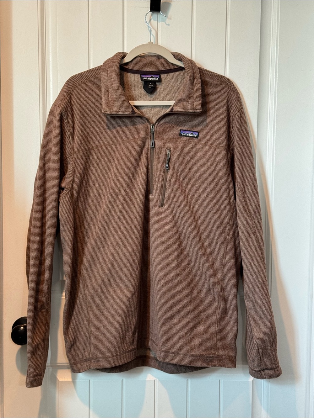 Patagonia Men’s Brown Zip-Front Pullover Large